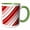 Green/White, variant on 3drose, Horizontal Two Tone Red and White Candy Stripes. Peppermint Stick Stripe., 11oz Mug