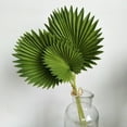 thumbnail image 6 of 3 Pcs Artificial Palm Leaves Bunch Green Plastic Plants Simulation Leaves Flower Arrangement Home Decoration, 6 of 8