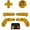 Metallic Gold, variant on QXWPBV Magnetic Metal D-Pad and Back Paddle Set for Xbox Elite Series 1 and Series 2 Controllers, Models 1698 and 1797, Blue, 7 Piece