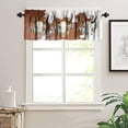 thumbnail image 4 of Cow Skin Window Valance Curtain, Western Farm Country Cottage Cow Head Rustic Farmhouse Animal Fur Skin Brown Wild Cowhide Print Window Treatment Valances for Kitchen Café Décor 54''x18'', 1 Panel, 4 of 5
