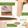 thumbnail image 4 of EDX Round Coffee Table, 2 Tier Coffee Table with Storage, for Living Room，Honey Brown, 4 of 6