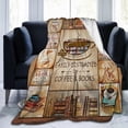 thumbnail image 2 of Book Lovers Gifts Blanket Flannel Fleece Reading Librarian Coffee Throw Blanket Cozy Plush Ultra Soft Fuzzy Reader Bookworm Graduation Blankets for Girls Women Boys Men 80"X60", 2 of 6