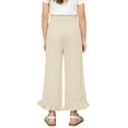thumbnail image 2 of StSilkitty Girls Ruffle Pants High Waist Elastic Casual Wide Leg Pants with Pockets Solid Color Lightweight Soft Trousers, 2 of 7