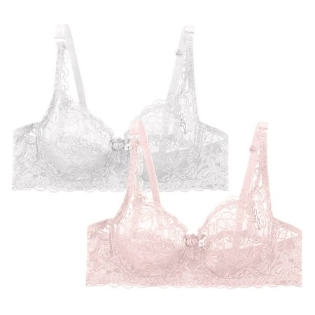 frariair Women s Sexy Underwire Lace Bras 2-Piece Set  Adjustable Straps Non-Padded Lingerie for Everyday & Special Occasions