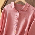 thumbnail image 7 of FDGIU 2026 Summer Women's Henley Tunic Shirt Dress, Half Sleeve Casual Loose Blouse with Buttons, 7 of 7