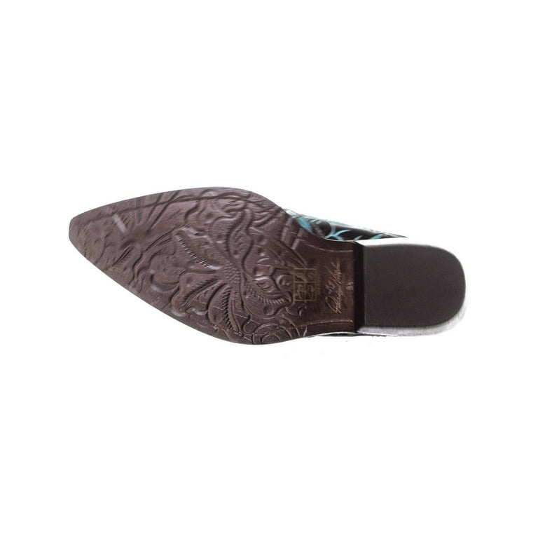 Womens Patricia Nash Battista Slip On Mules Turquoise Walmart