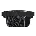 thumbnail image 3 of Honeii Geometric Lines Dog Art Print Square Double Layer Waist Bag,Waist Belt Bag Fashion Fanny Women and Men,For Travel Running Hiking Walking, 3 of 9
