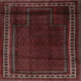 thumbnail image 1 of Ahgly Company Indoor Square Traditional Wine Red Persian Area Rugs, 5' Square, 1 of 6