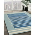 thumbnail image 2 of Ahgly Company Indoor Round Contemporary Blue Ivy Blue Abstract Area Rugs, 4' Round, 2 of 6