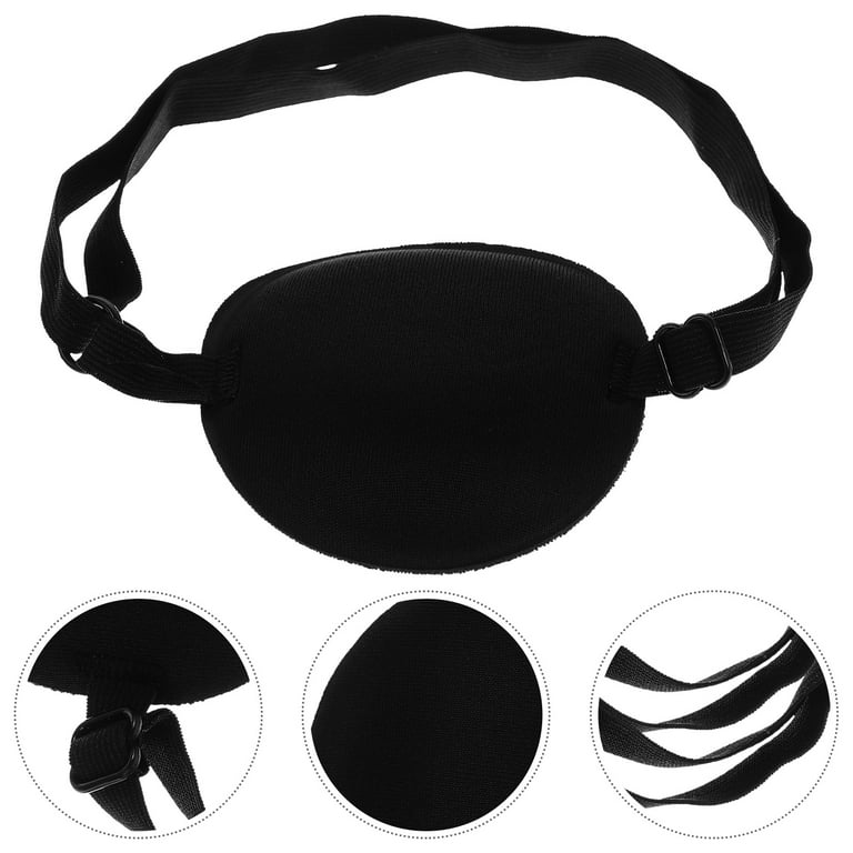 4pcs Stretchy Eye Patch Single-eye Pirate Patch with Adjustable Elastic  Strap for Adults and Kids