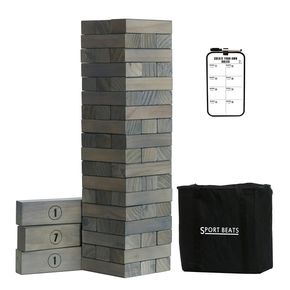 Juego apilable SPORT BEATS Tower Gray, tamaño grande, con bolsa de transporte