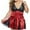 Red, variant on IROINNID On Sale Pajamas for Women Sexy Plus Size Lace Silks Underwear Suspender Skirt Nightdress Sleepwear,Black
