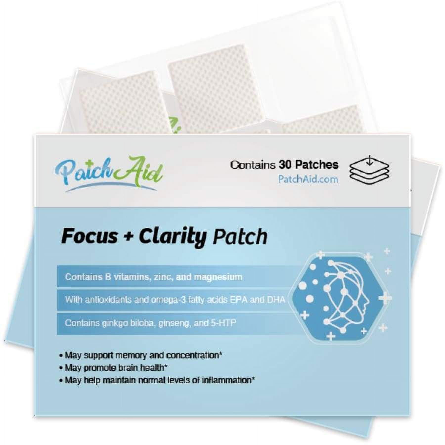 Focus and Clarity Vitamin Patch by PatchAid Size: 1-Month Supply 