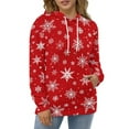 thumbnail image 4 of Christmas Snowflake Deer Men's Women Vintage 3D Hooded Sweatshirt - All-Season Loose Fit Streetwear, 4 of 6