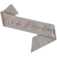 thumbnail image 3 of 50th Birthday Rose Gold Sash Crown 50 Sash Tiara Supplies For Women Ladies, 3 of 3