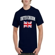NIB - Men's T-Shirt Short Sleeve, up to Men Size 5XL - United Kingdom British Flag
