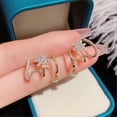 thumbnail image 4 of Brilliant Diamond Earrings, Zircon Needle Earrings for Women Girls, Stud Ear Cuffs Hoop Earrings for Women Girls, S925 Silver Needle Stud Earrings Nic, 4 of 4