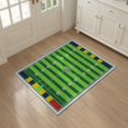 thumbnail image 3 of ODIKA 3'x5' Washable Throw Rug Stain Resistant, Low Profile, Non-Slip Football Lines Stripes Theme Stadium Goal Posts Markers Field Flowing for Entryway, Kitchen, Mudroom, 3 of 7