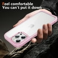thumbnail image 6 of for iPhone 16 Pro Max Case Clear, [Wireless Charging][Anti-Yellowing][Military-Grade Protection] Hybrid Clear Back Shockproof Slim Magnetic Phone Case for iPhone 16 Pro Max,Pink, 6 of 7
