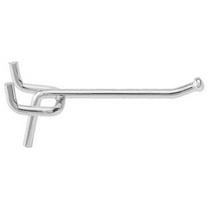 National N235-011 2" Galvanized Steel Angled Pegboard Hook - Quantity of 75