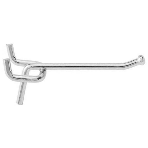 National N235-011 2" Galvanized Steel Angled Pegboard Hook - Quantity of 75