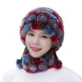 thumbnail image 1 of 1 Set Women Hat Collar Set Colorful High Elasticity Cozy Plush Thick Ear Protection Regular Fit Neck Protection Women Hat Scarf Set for Daily Wear, 1 of 10