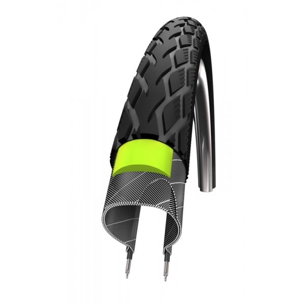 New Schwalbe Marathon Tire 16x1.75 Wire Bead Black/Reflective GreenGuard 