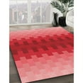 thumbnail image 3 of Ahgly Company Tapis Rectangulaire Lavable en Machine Rouge Transitionnel, 8 Pieds x 10 Pieds, 3 of 7