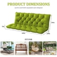 thumbnail image 6 of Kimunuk Outdoor Porch Swing Cushion, 60" X 40" X 5" Waterproof Bench Chair Replacement Cushion with 6 Ties for Patio, Grass Green, 6 of 7