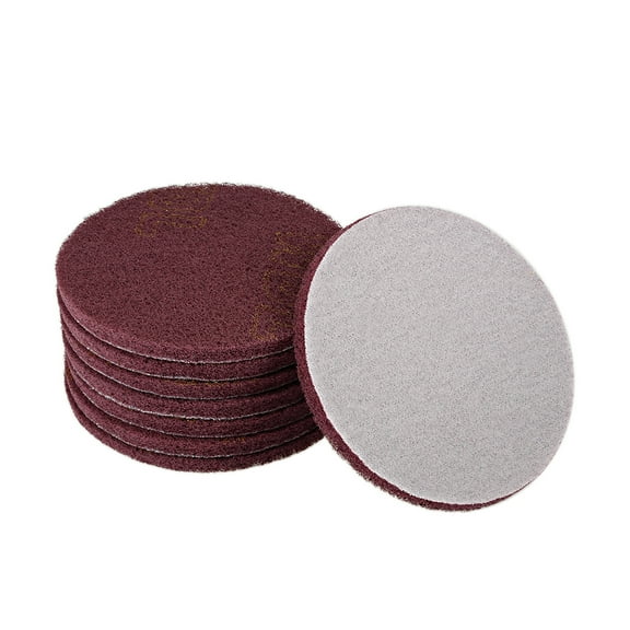 Scrub Pad 5-inch 320-400 Grits Drill Power Brush Tile Scrubber Cleaning Scouring Pads Abrasive Buffing Pads 8pcs