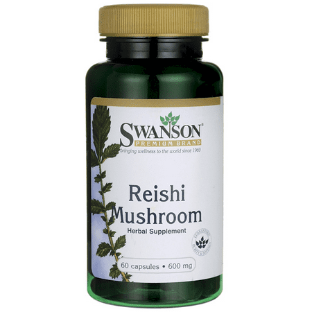 Swanson Reishi Mushroom 600 mg 60 Caps (Best Mushrooms For Health)