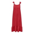 thumbnail image 7 of Edvintorg Holiday Dresses for Women 2026 Sleeveless Backless Beach Casual Maxi Dress Summer Long Dress with Ruffle, 7 of 7
