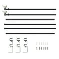 thumbnail image 3 of MERIVILLE 1-Inch Diameter Telescoping Double Window Curtain Rod, Pewter Bird Finials, 84"-120", Black Rod, 3 of 5