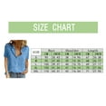 thumbnail image 6 of Women Blouse Casual V-Neck Solid Color Short Sleeve Shirts Blouses Tops Female Work Wear, 6 of 8