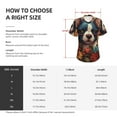 thumbnail image 4 of Honeii Cute Colorful Flower French Bulldog Print Women's Classic V-Neck T-Shirt,Womens Fashion Tops,Stylish Everyday Top for Women, Casual Summer Spring Outfits Clothes-X-Large, 4 of 5