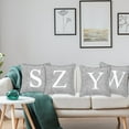 thumbnail image 3 of PYPESEEWY Liquidación Decoración del hogar Sala de estar 45x45cm Decoración de la habitación Cojín de letras Alfabeto inglés Fundas de almohada Fundas de almohada blancas estándar Juego de 4, 3 of 3