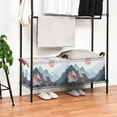 thumbnail image 3 of Yayeee Foldable Storage Basket for Shelves with Handles Set of 2 Waterproof Cloth Bins, Art Mountain and Sun Pattern, 3 of 7