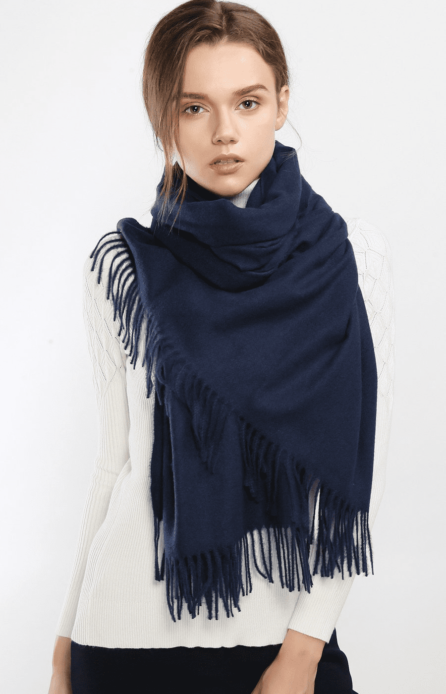 navy blue pashmina shawl