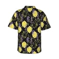 thumbnail image 4 of Xecao Lavender Flowers print Hawaiian shirt - a stylish short-sleeve button-down for men, perfect for casual beach and tropical outings., 4 of 9
