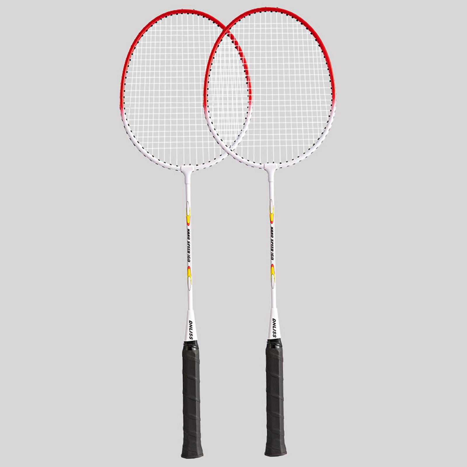 DimyFew 2x Badminton Racket Set Durable Badminton Equipment Badminton Racquet for Adults Without Bag