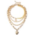 thumbnail image 4 of BAYAIXZ Necklaces for Women Vintage Metal Gold Multi-Layer Lock Love Necklace Ladies Jewelry Gift Necklace Necklaces (Gold,One Size), 4 of 4