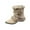 Khaki, variant on Womens Quilted Snow Boot with Waterproof Lace Up Suede Mid-Calf Outdoor Winter Deep Tread Rubber Sole
