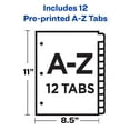 thumbnail image 4 of Avery Preprinted Plastic Dividers, 12-Tab Set, A-Z, Multicolor (11330), 4 of 6