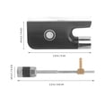 thumbnail image 2 of WRITWAA 1 Set Metal Cello Parts Black Cello Violin Bow Frog for Sound Production During Performance, 2 of 6