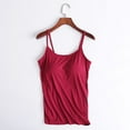 thumbnail image 1 of Hauts Rouges pour Femmes Femmes Dos Coussin Cardiothoracique Gilet Dos Nu Sans Armature Bonnet Porter à l'Extérieur sous-Vêtements Yoga Exercice Gilet Dos Nu Hauts de Sortie pour Femmes, 1 of 3