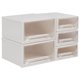 thumbnail image 1 of Caja de almacenamiento de cajones apilables Perfecl con compartimentos y cajón color claro, 1 of 7