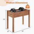 thumbnail image 4 of Atilioo Wooden Raised Garden Bed with Legs, 34x18x30 Inch Elevated Reinforced Planter Box for Backyard, Patio, Balcony w/ Liner, Brown, 4 of 9