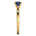 thumbnail image 3 of 1 ct Round Cut Simulated Blue Sapphire Solitaire Engagement Ring for Women in 18K Yellow Gold, 3 of 5
