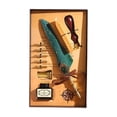 thumbnail image 2 of Linnome Quill Pen Set with 15ml Ink and 5 Replacement Nibs Calligraphy Dip Pen Green, 2 of 7