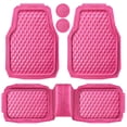 thumbnail image 1 of Alfombrillas de coche CAR PASS, resistentes, de goma, rosa, rombos 3D, 1 of 9